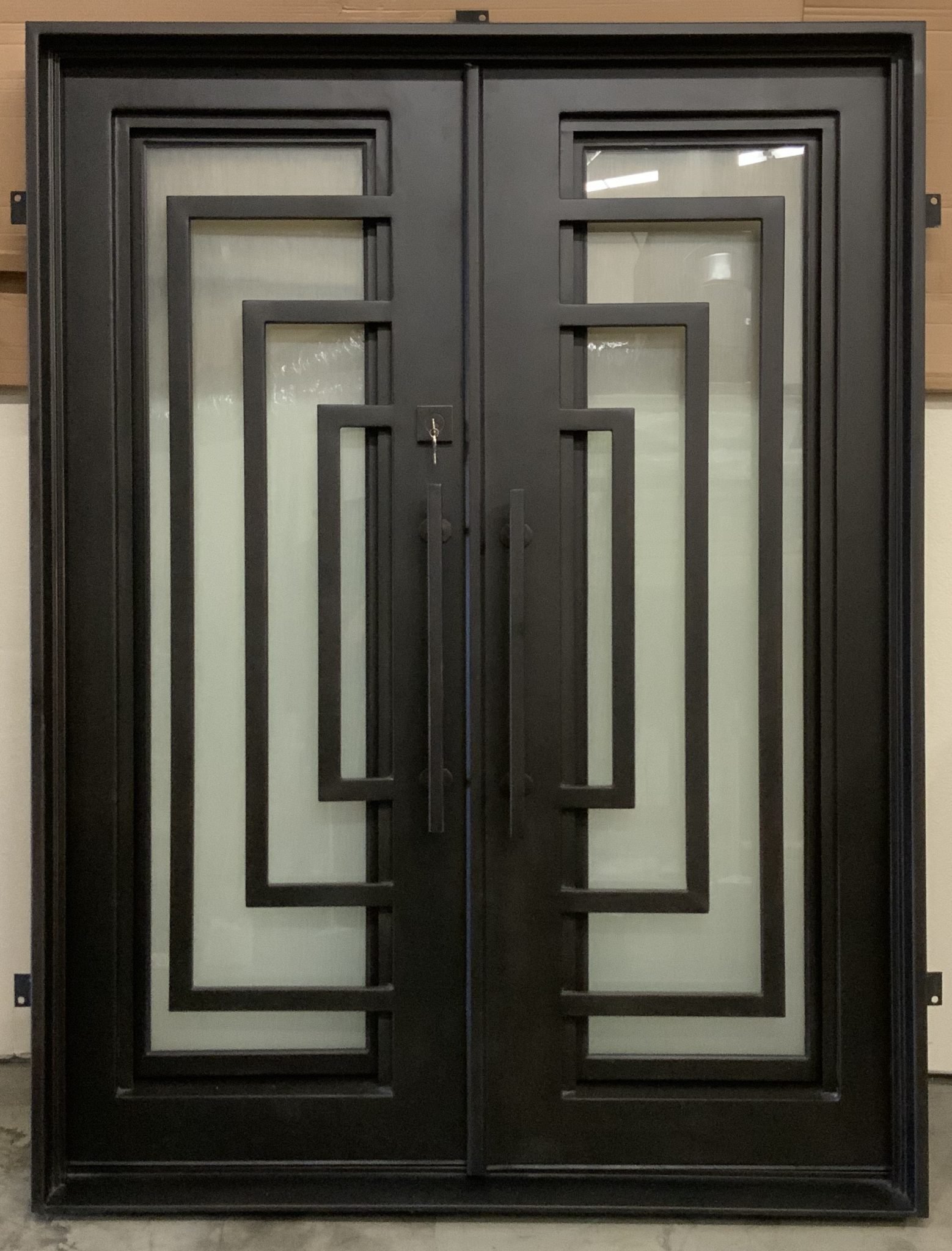 Custom iron door, 61x81, left hand inswing, medium copper finish ...